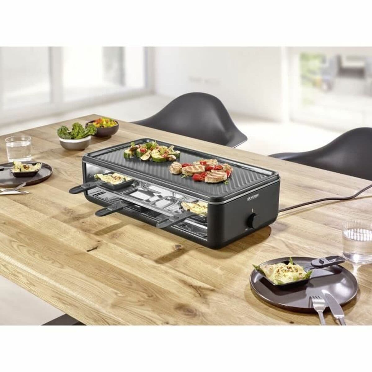 Raclette Severin RG2365 Schwarz noir 48 x 24 cm - Image 2