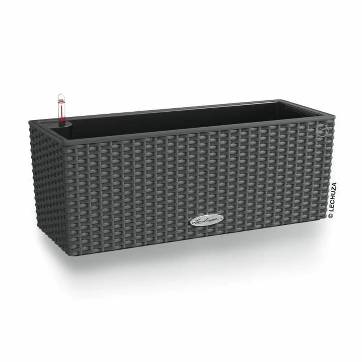 Maceta Lechuza Negro Gris Polipropileno