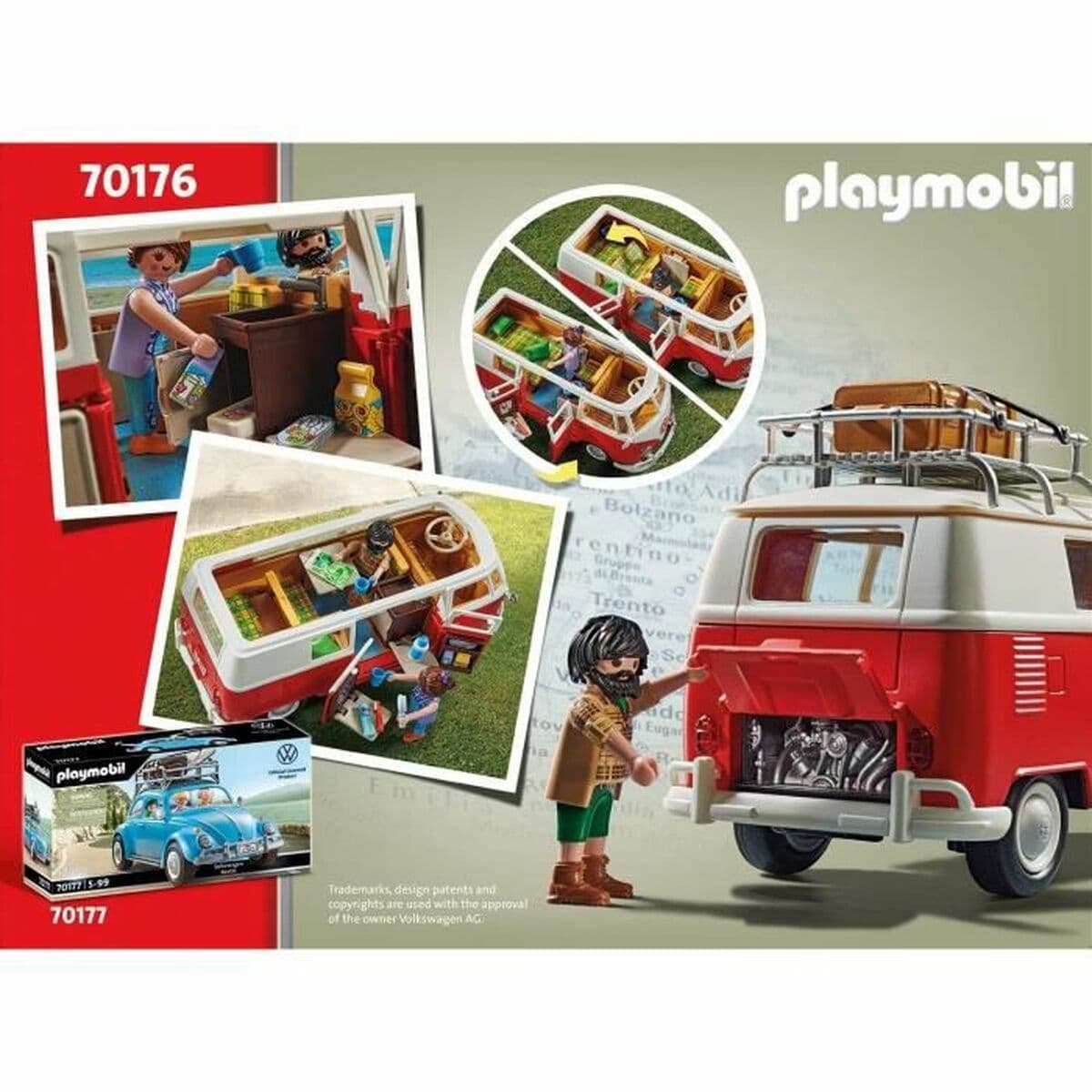 Playset de Vehículos Playmobil 70176 Volkswagen T1 Bus Rojo - Image 4