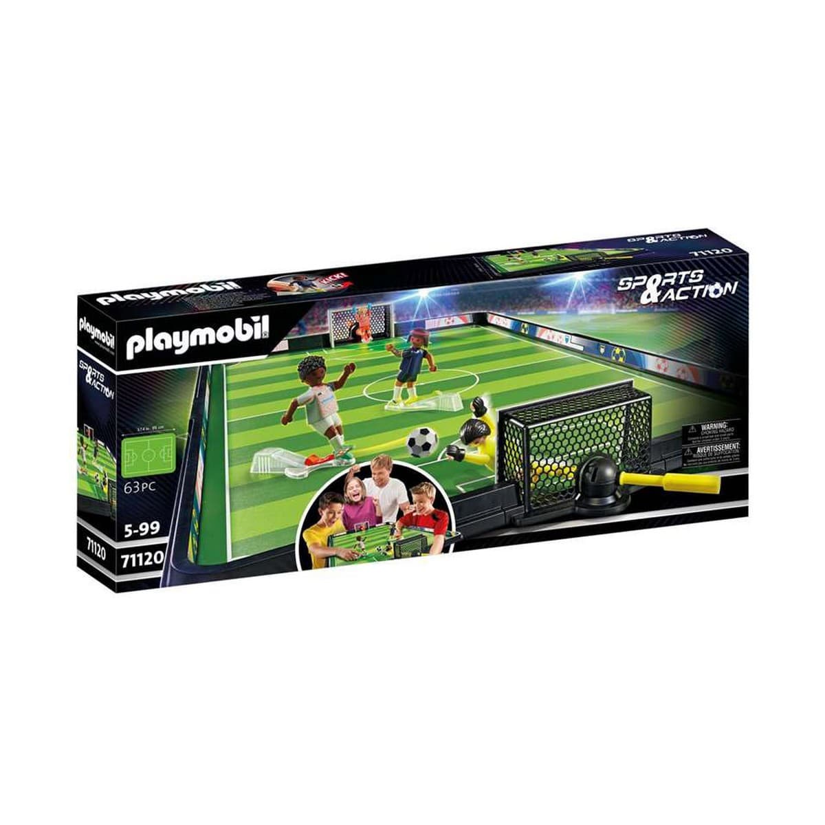 Playset Playmobil Sports & Action Football Pitch 63 Piezas 71120 - Image 2