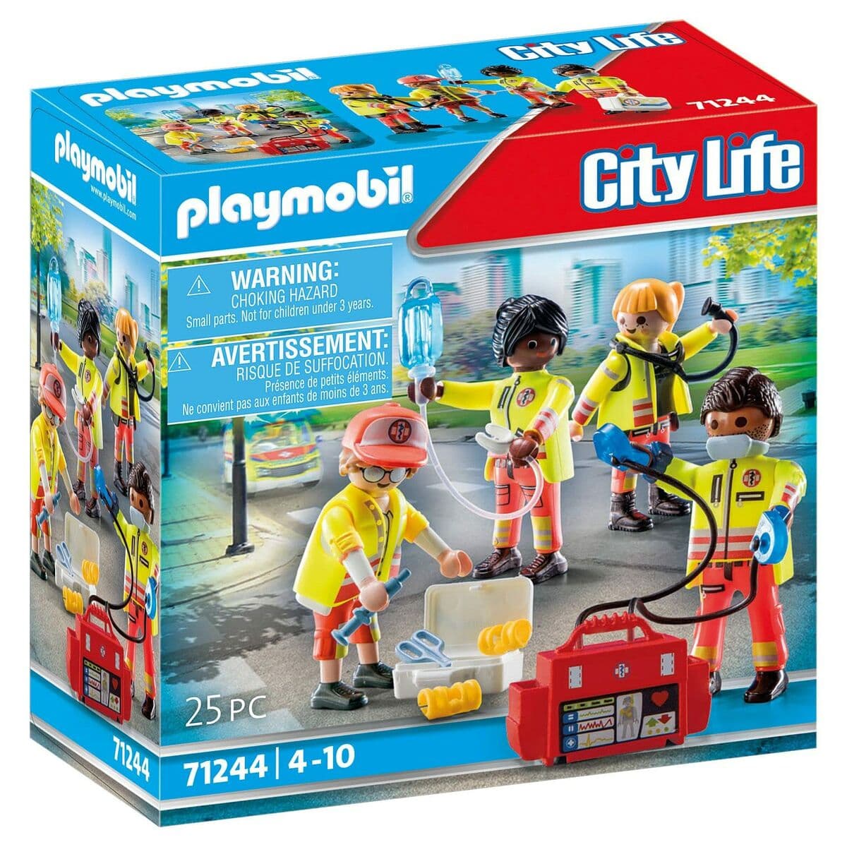 Playset Playmobil 71244 City Life Rescue Team 25 Onderdelen