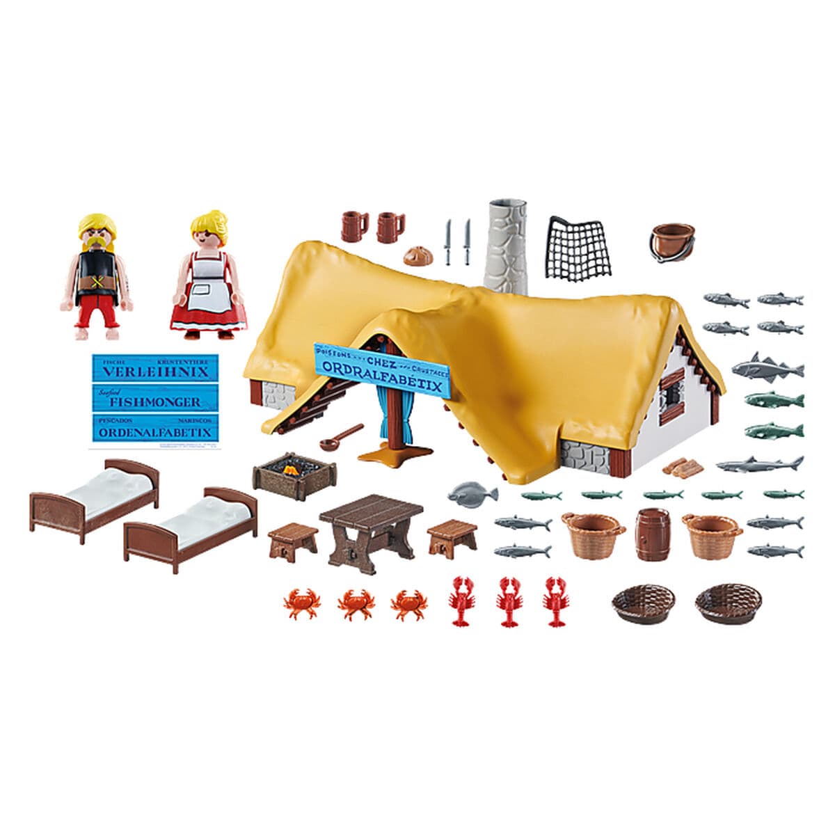 Playset Playmobil Astérix: Ordralfabetix Hut 71266 73 Piezas - Image 6