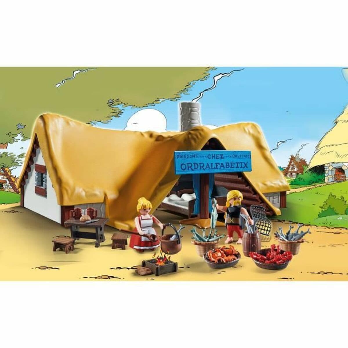 Playset Playmobil Astérix: Ordralfabetix Hut 71266 73 Piezas - Image 2
