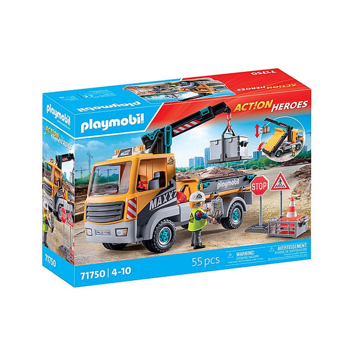 Kranbil Playmobil 71750 Blå - Image 7