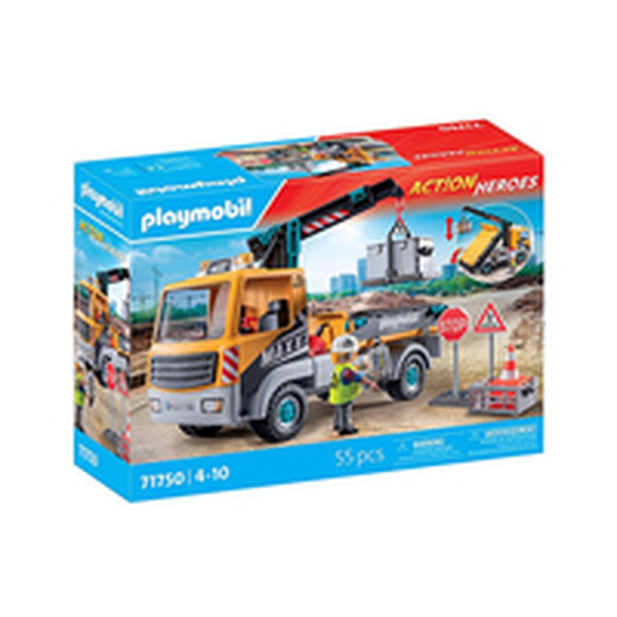 Kranbil Playmobil 71750 Blå - Image 8