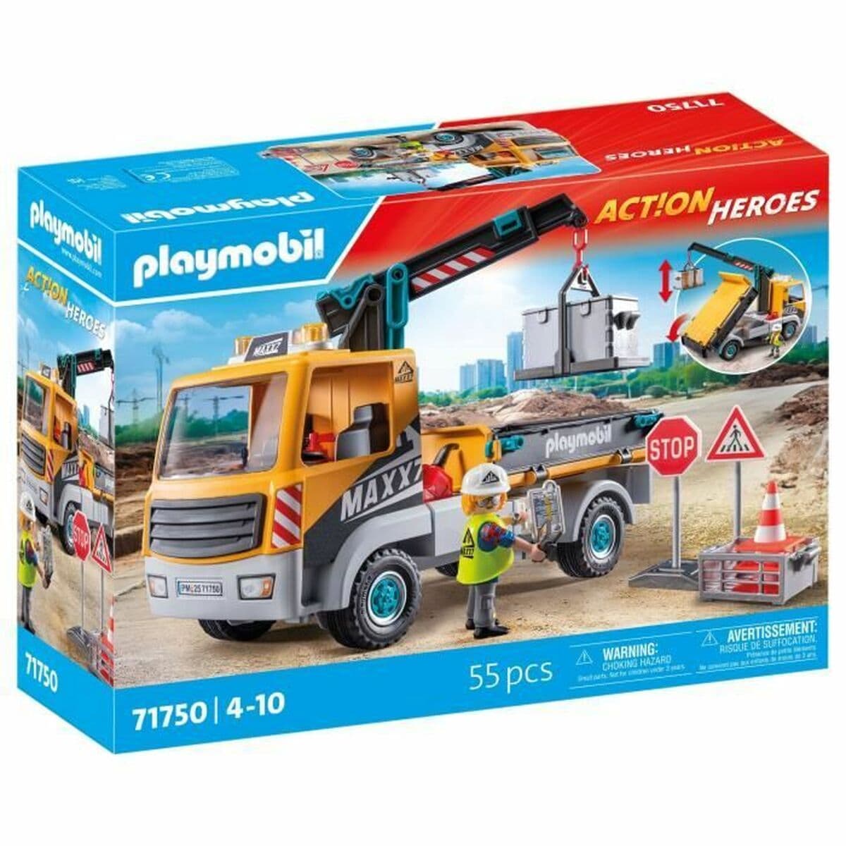 Kranbil Playmobil 71750 Blå