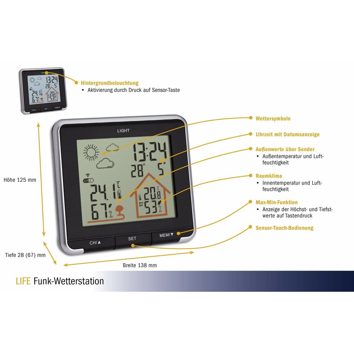 Estación Meteorológica Multifunción TFA Dostmann Life35.1153.01 Negro - Image 7