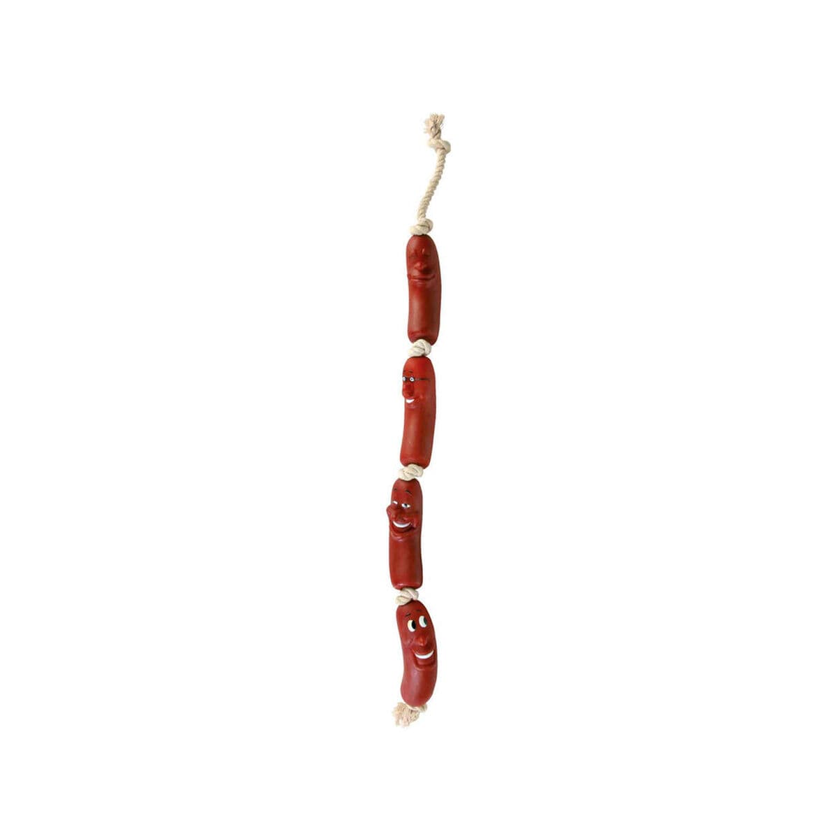 Pseća igračka Trixie Sausages on a Rope 75 cm Smeđa Vinil Kobasice
