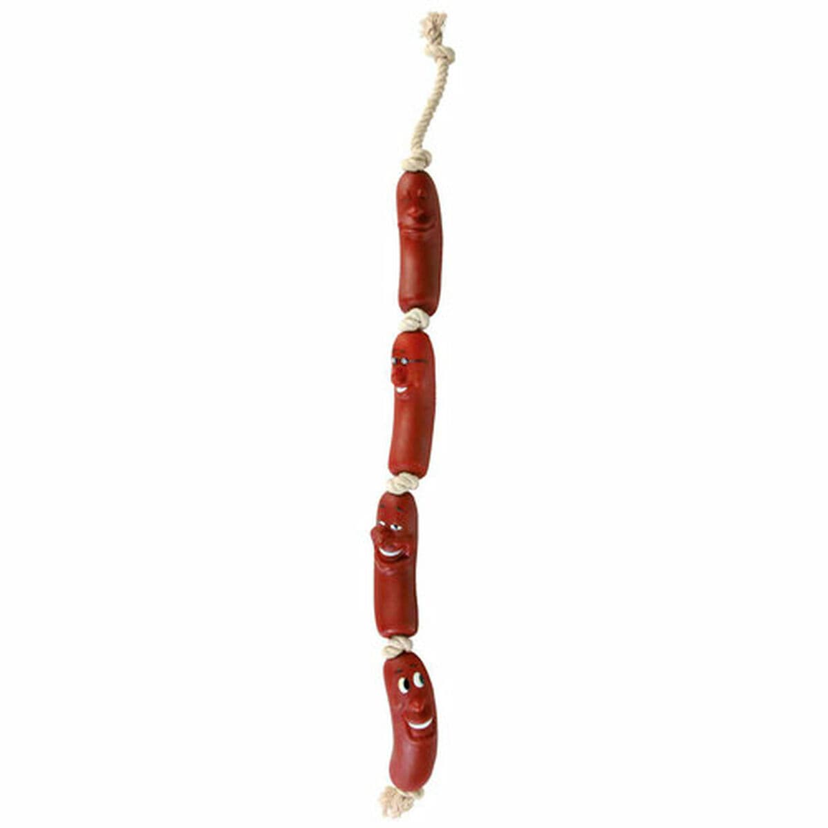 Koiranlelu Trixie Sausages on a Rope 75 cm Ruskea Vinyylit Makkaralle - Image 2