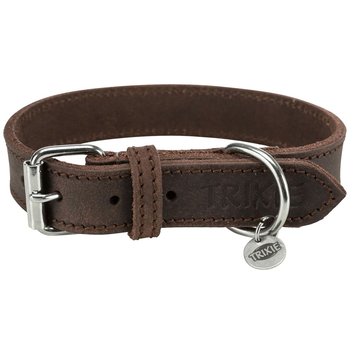 Hundhalsband Trixie Rustic Mörkbrun S/M 34-40 cm