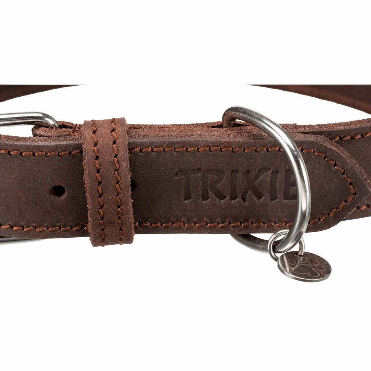Hundhalsband Trixie Rustic Mörkbrun S/M 34-40 cm - Image 2