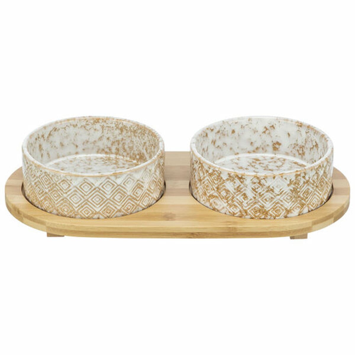 Šunų maisto indas Trixie Balta Šviesiai rudas Bambukas - Image 2