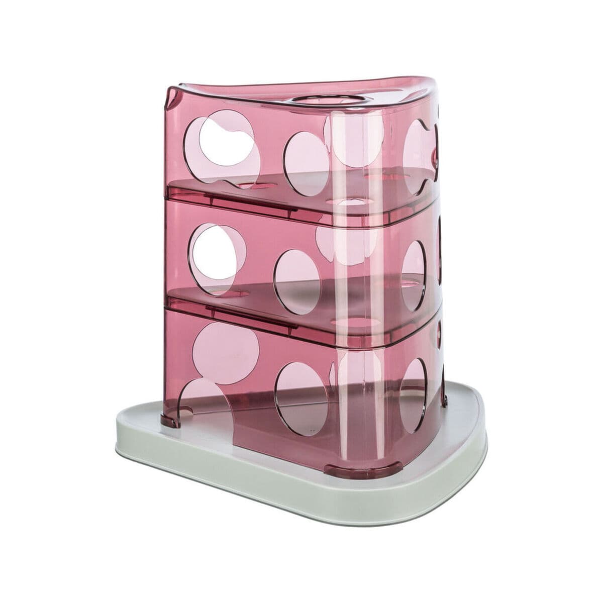 Kattleksaken Trixie Cheese Tower Vit Rosa Gummi Plast 32 x 32 x 32 cm