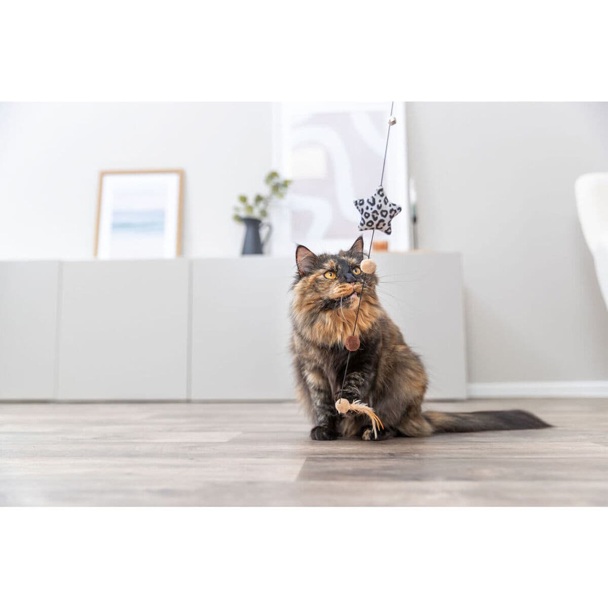 Juguete para gatos Trixie Marrón Beige Poliéster Plástico Estrella - Image 3