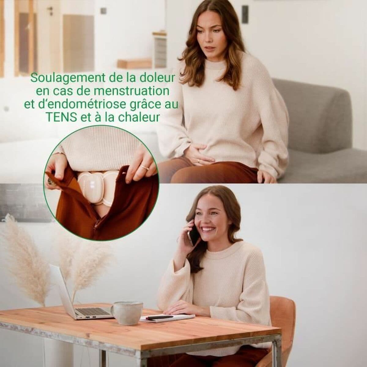 Wiederaufladbares entspannendes Massagegerät bei Menstruationsschmerzen Medisana TT 250 Beige - Image 6