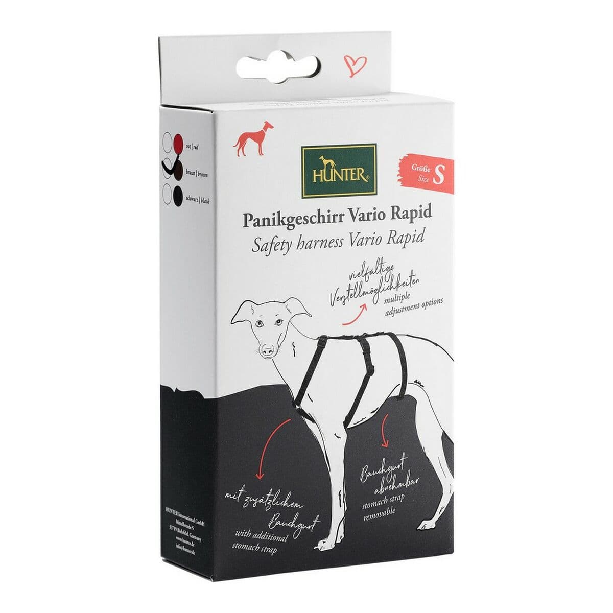 Arnés para Perro Hunter 38-52 cm Marrón Negro XS/S - Image 2