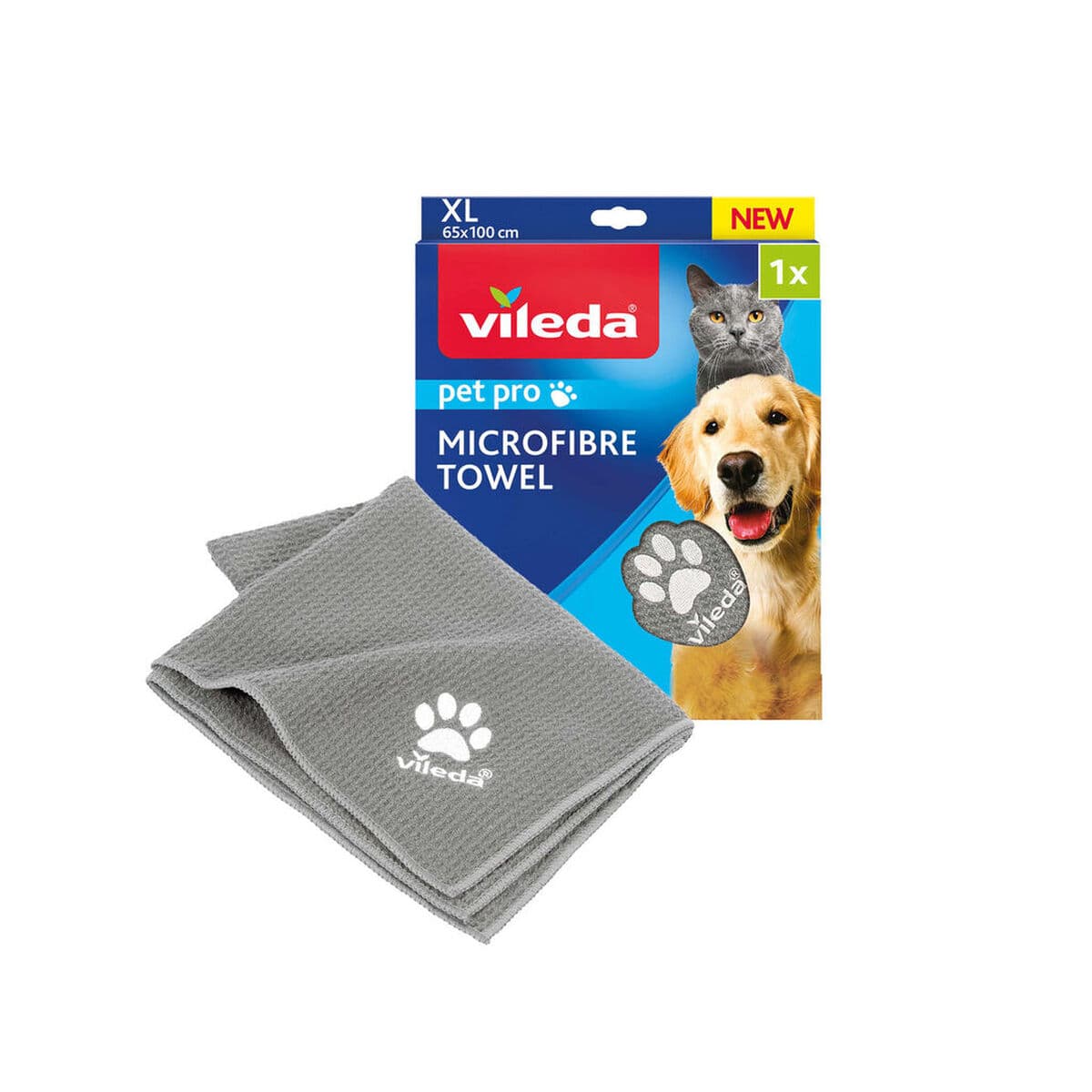 Mikrofiber handduk Vileda 172651 Grå XL 65 x 100 cm