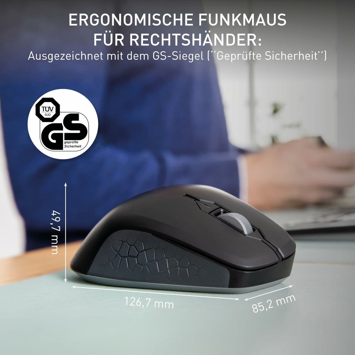 Tastatur mit Maus Cherry JW-8550-2 Schwarz Grau - Image 5
