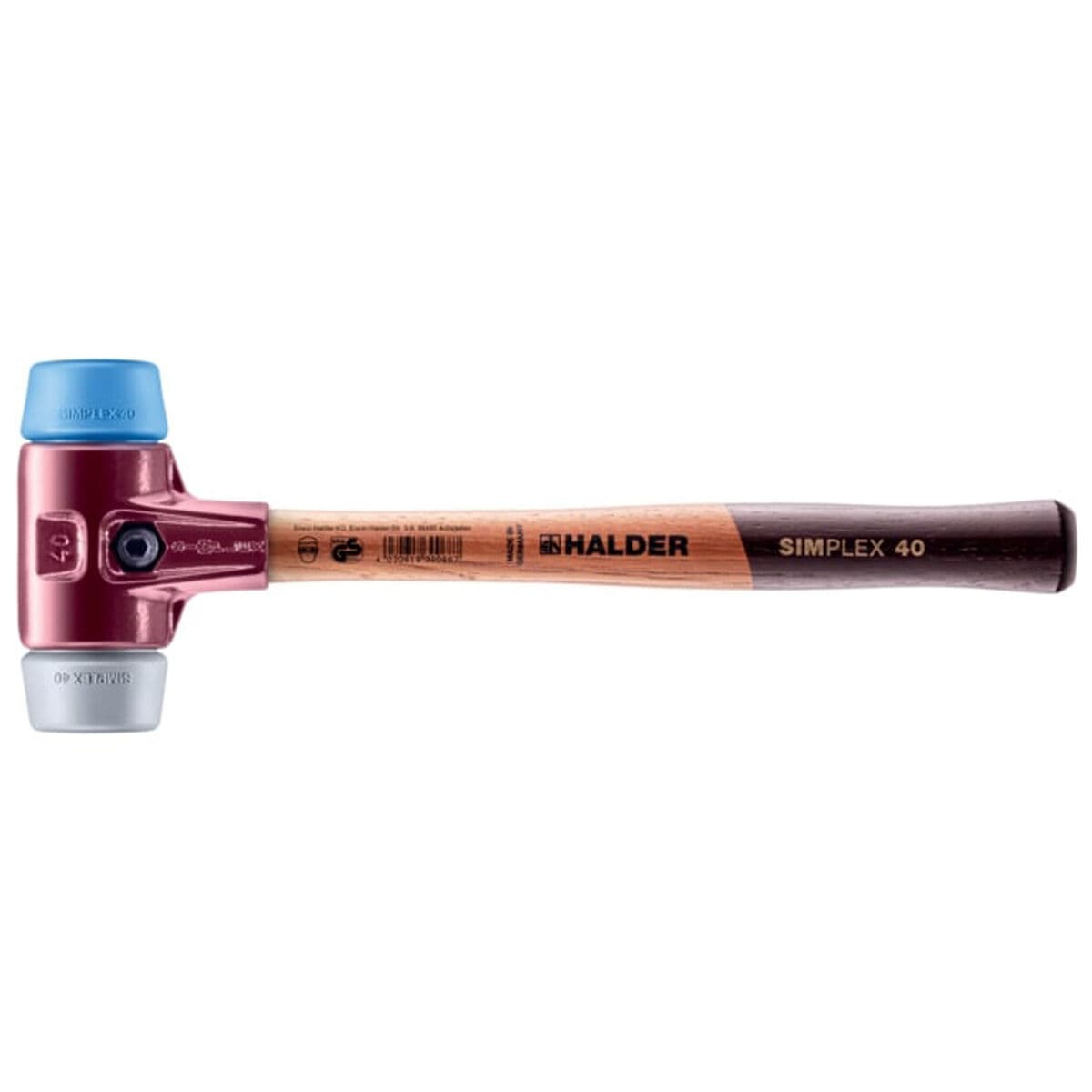 Maza de plástico Halder Simplex Azul Gris TPE - Image 2