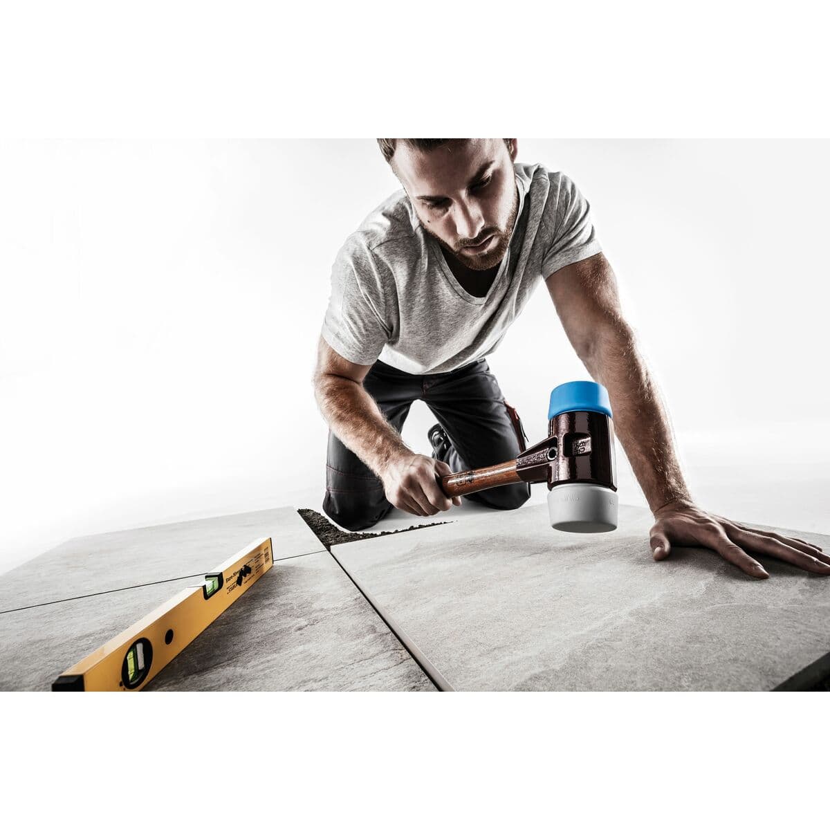 Maza de plástico Halder Simplex Azul Gris TPE - Image 3