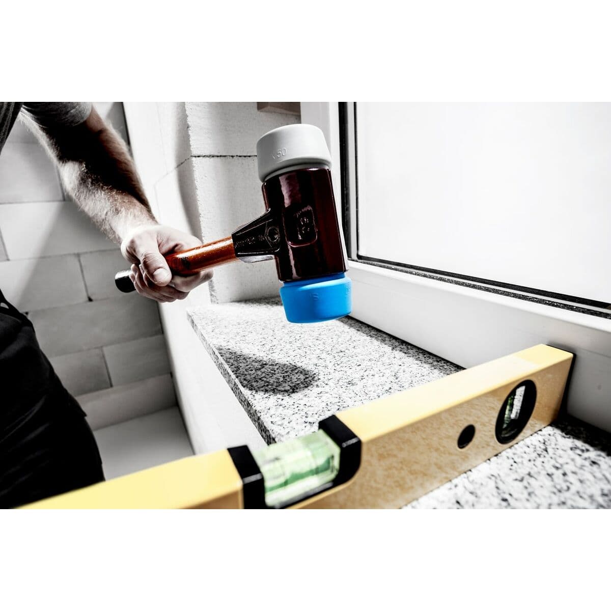 Maza de plástico Halder Simplex Azul Gris TPE - Image 4