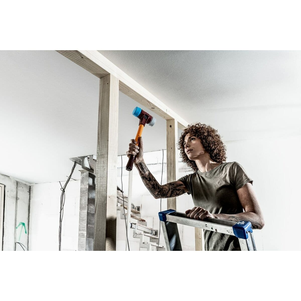 Maza de plástico Halder Simplex Azul Gris TPE - Image 5