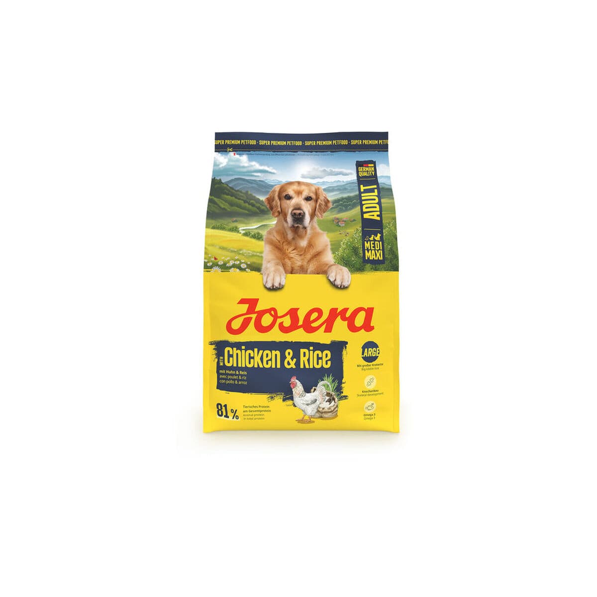 Futter Josera Medi/Maxi Adult Huhn Reis 3 Kg
