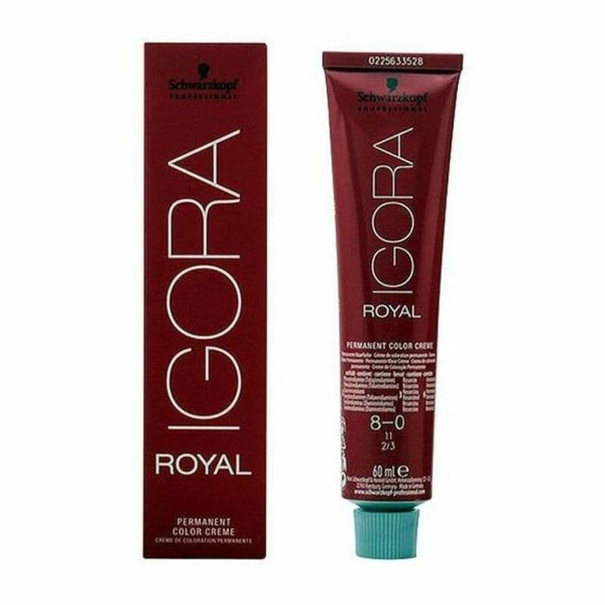 Tinte Permanente Schwarzkopf Igora Royal Nº 8-0 60 ml