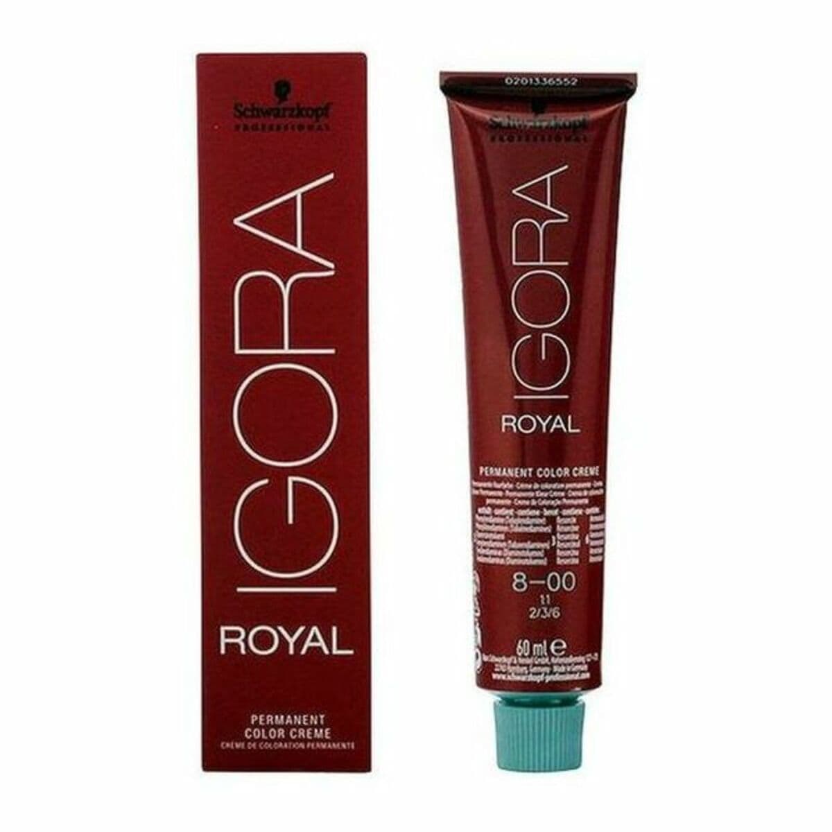 Noturīga Krāsa Schwarzkopf Igora Royal Nº 8-00 60 ml