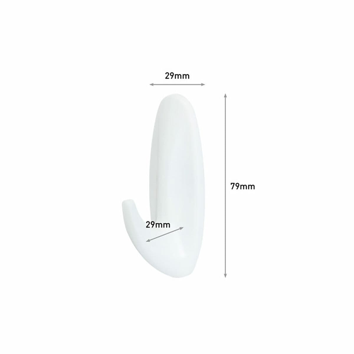 Kukica za vješanje 3M 1,3 kg Bijela Metal Plastika (2 kom.) - Image 3