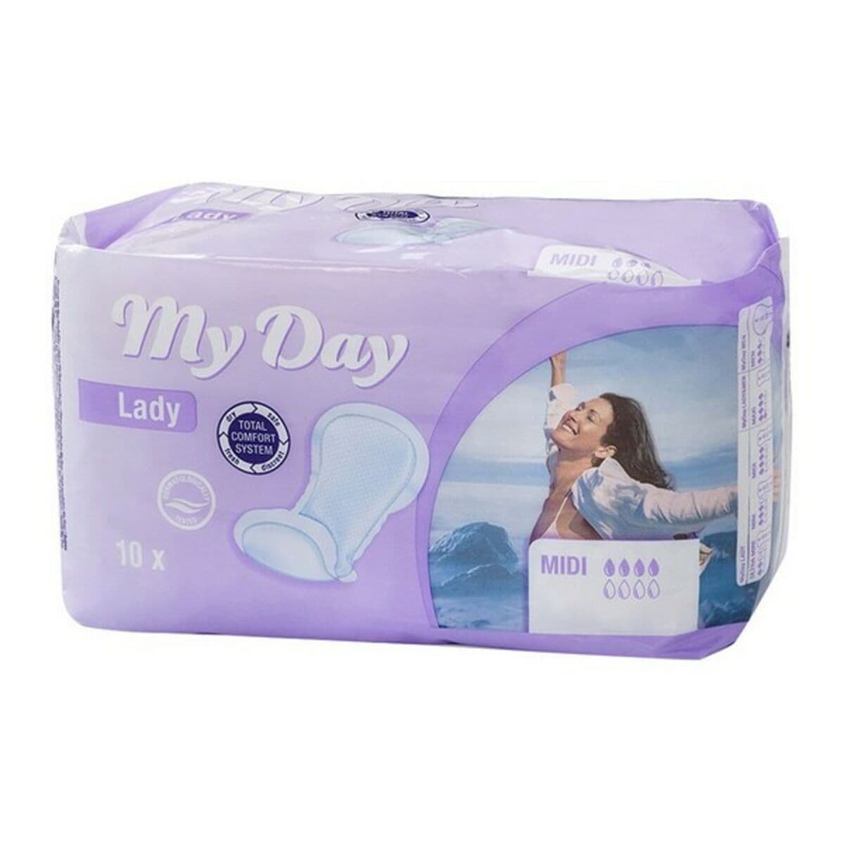 Compresas para Incontinencia Midi My Day 180002 (10 uds) (Parafarmacia)