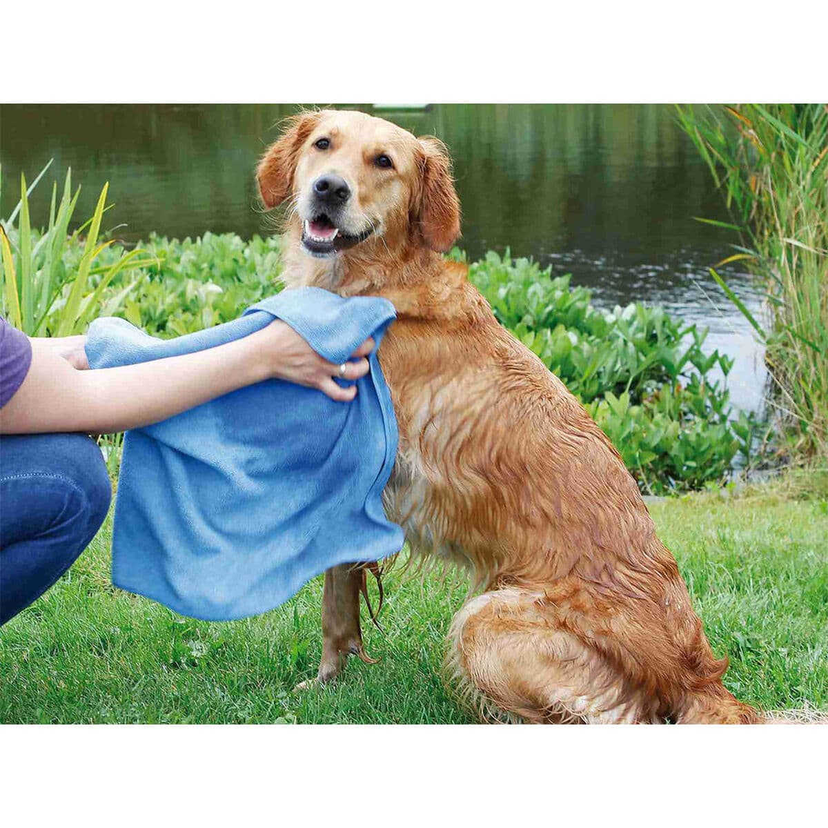 Microfibre Towel Trixie Blue 50 × 60 cm - Image 5