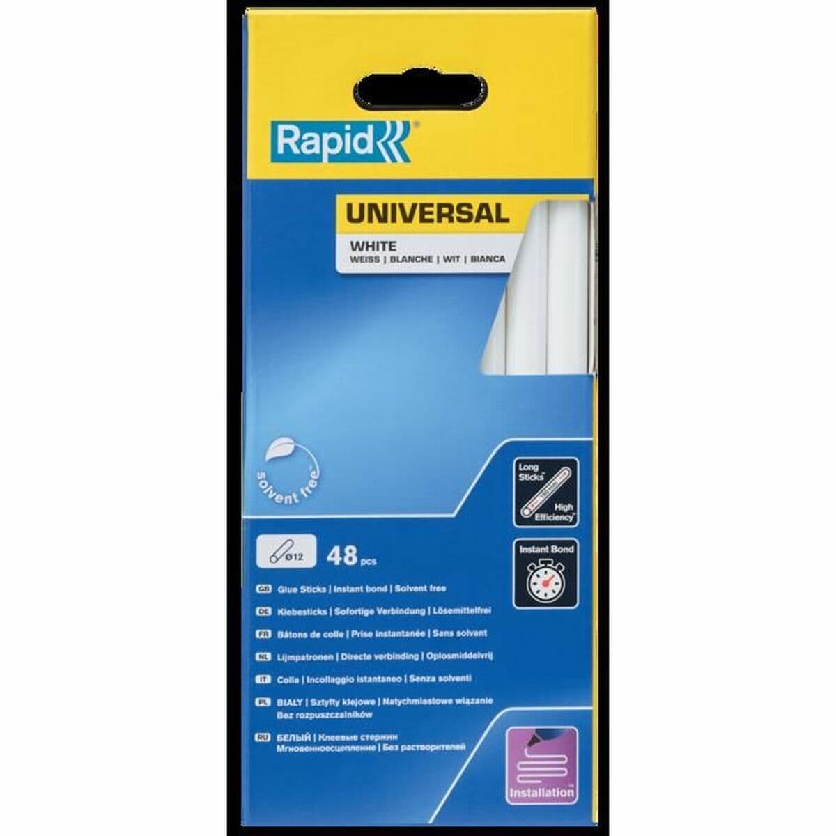 Schmelzklebebalken Rapid Rapid Weiß Ø 12 mm 48 Stücke - Image 2