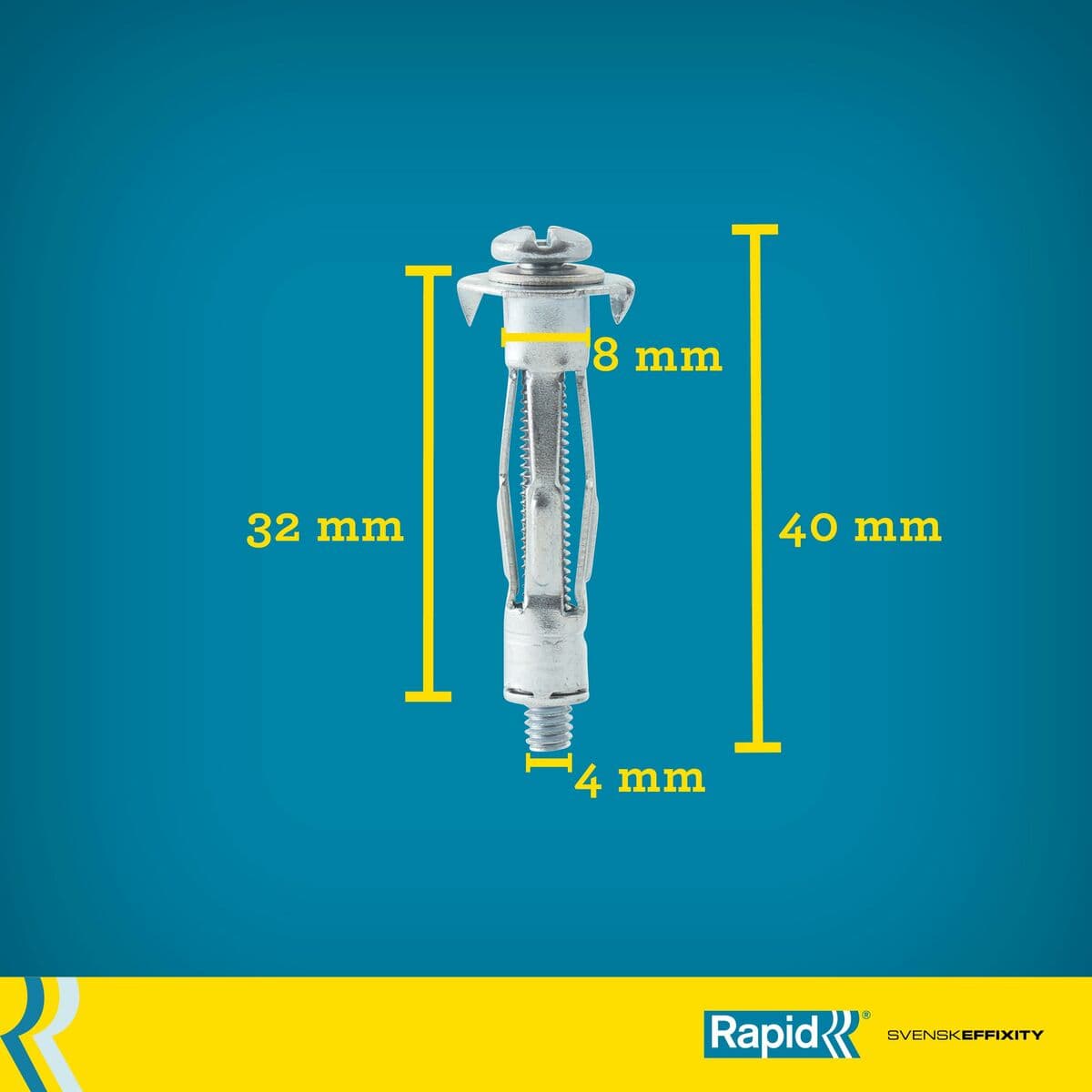 Vijci i matice Rapid M4 x 40 mm Ø 8 x 32 mm Metal rastezanje 10 kom. - Image 13