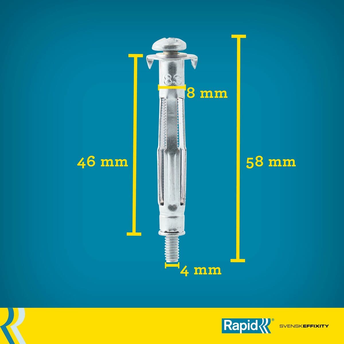 Vijci i matice Rapid Ø 8 x 46 mm M4 x 58 mm Metal rastezanje 10 kom. - Image 8