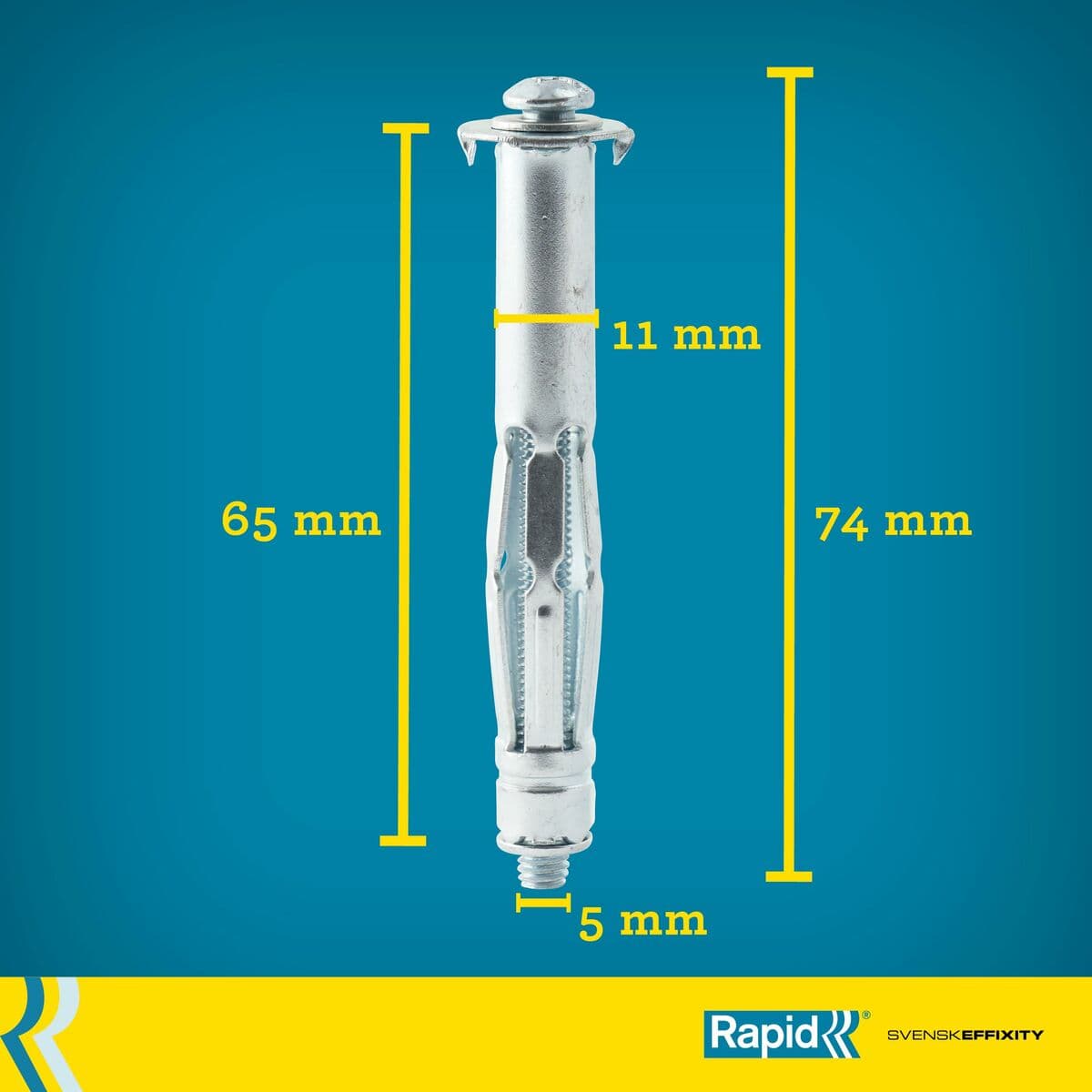 Vijci i matice Rapid Ø 11 x 65 mm M5 x 74 mm Metal rastezanje 10 kom. - Image 8