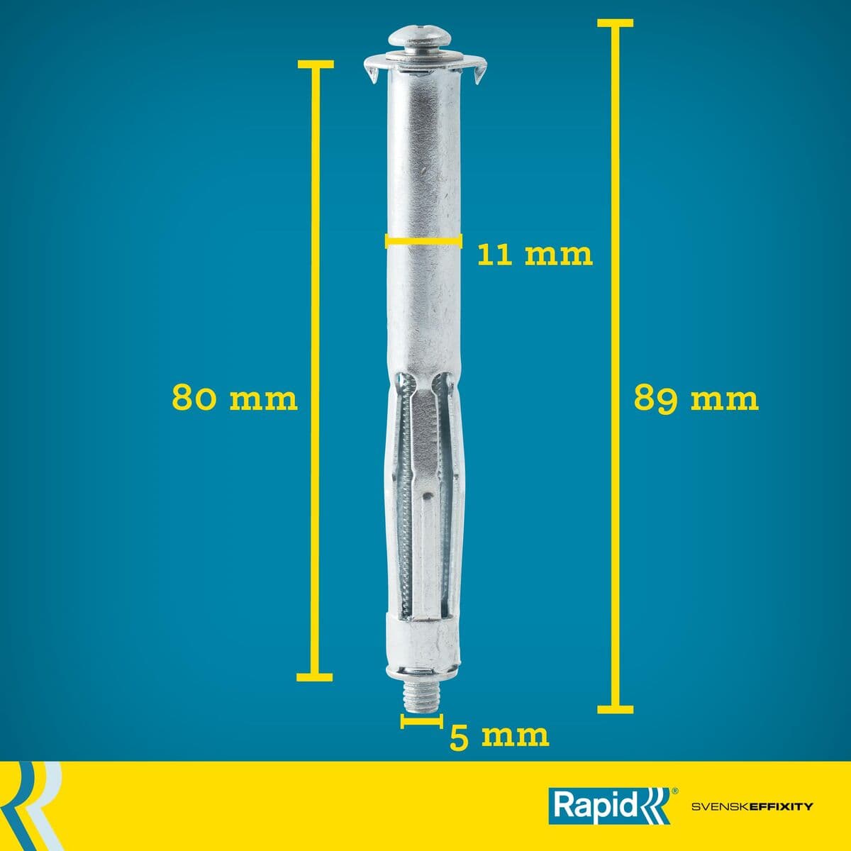 Veggplugger og -skruer Rapid 5001552 Ø 11 x 80 mm M5 x 89 mm Metall Ekspansjon (10 enheter) - Image 11