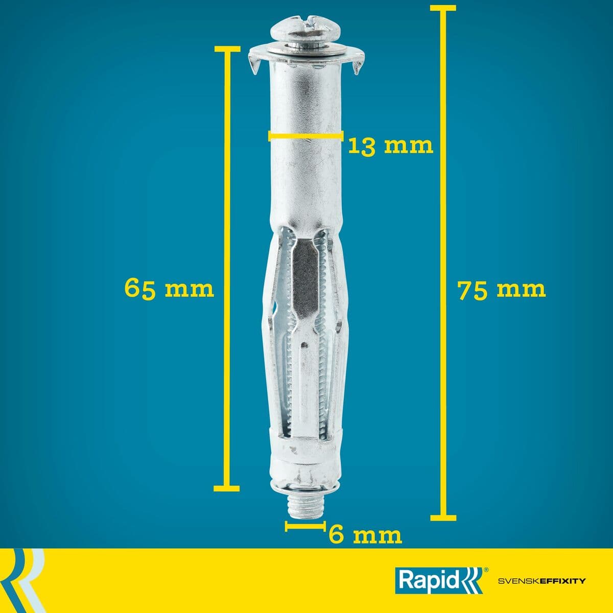 Vijci i matice Rapid Ø 13 x 65 mm M6 x 75 mm Metal rastezanje 10 kom. - Image 7