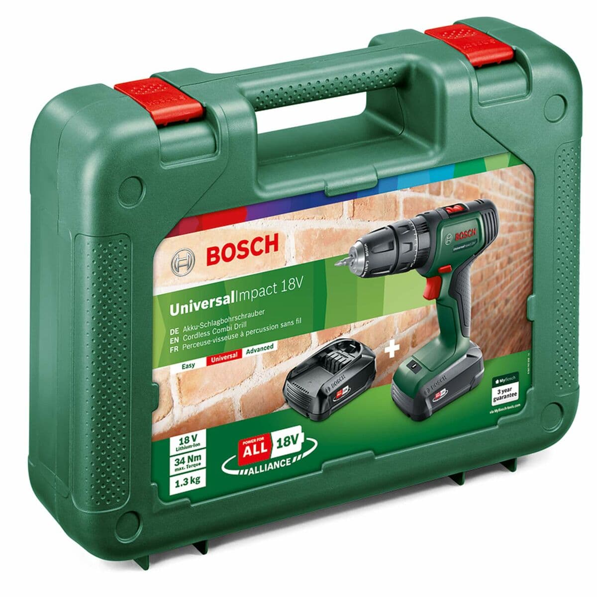 Kalapács fúró BOSCH UniversalImpact 18 18 V 34 Nm - Image 3