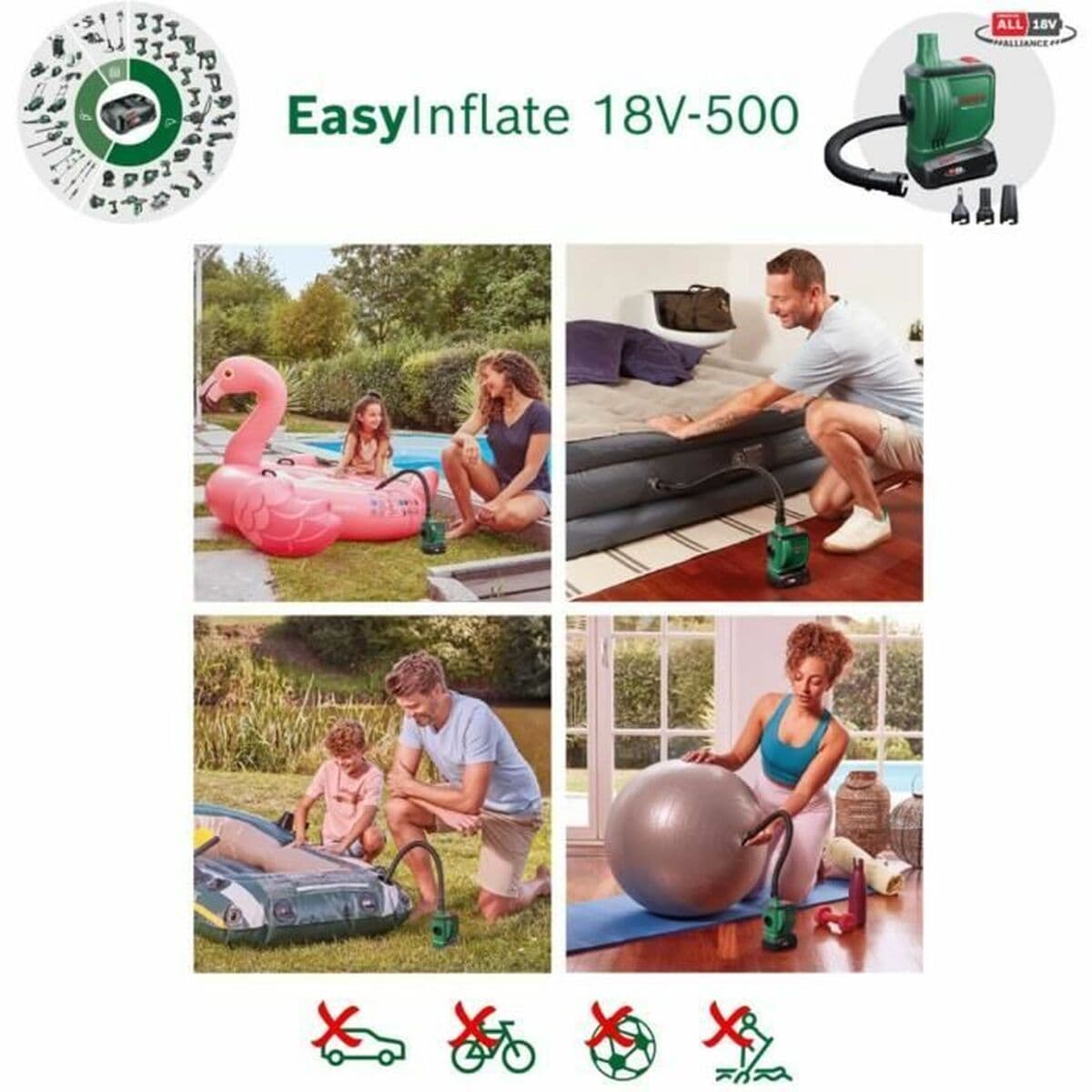 Luftkompressor BOSCH EasyInflate 18V-500 18 V - Image 3