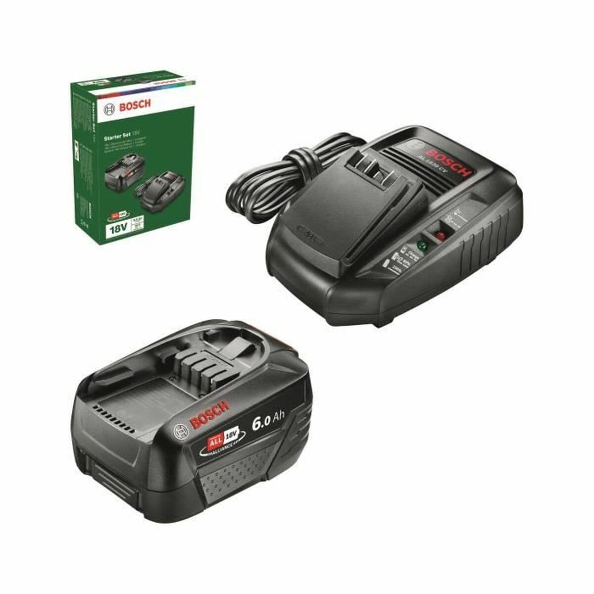 Ladegerät und wiederaufladbarer Batteriesatz BOSCH AL18-44 6 Ah 18 V