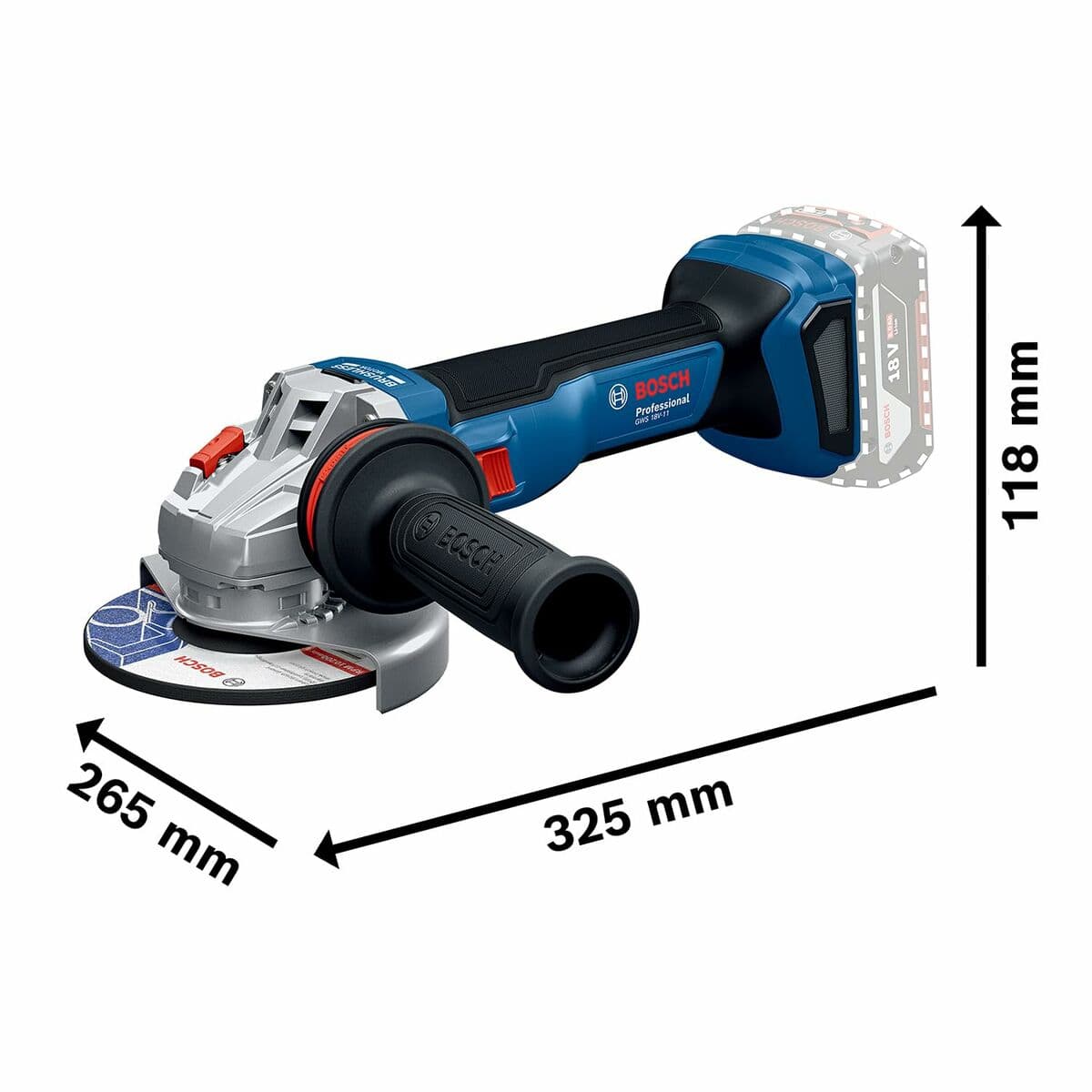 Angle grinder BOSCH GWS 18V-11 1100 W - Image 6