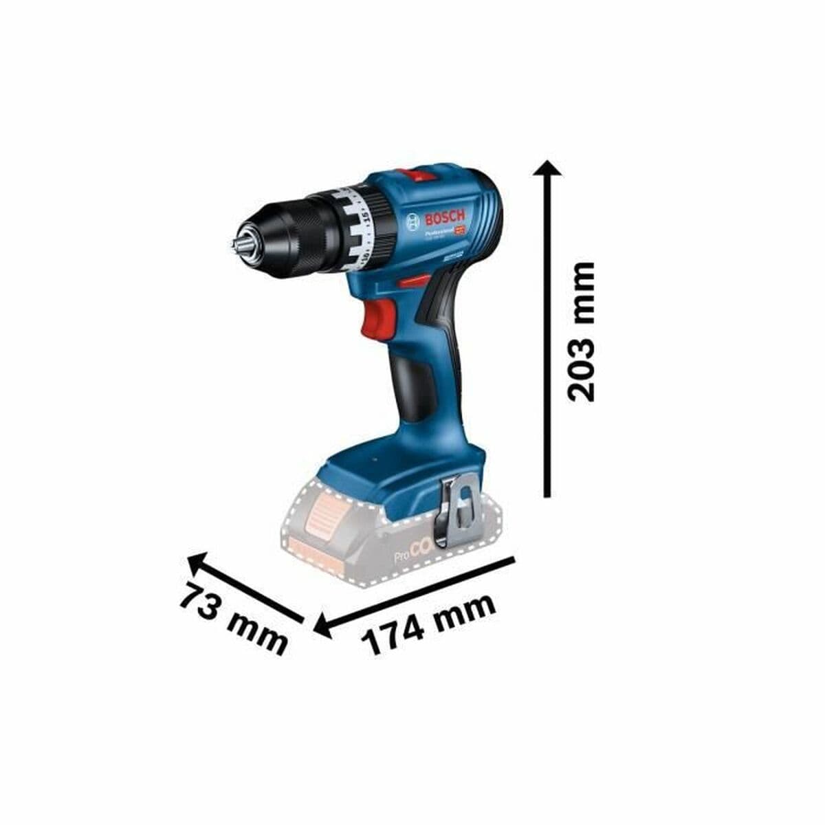 Vadības urbis BOSCH Professional GSB 18V-45 18 V - Image 2