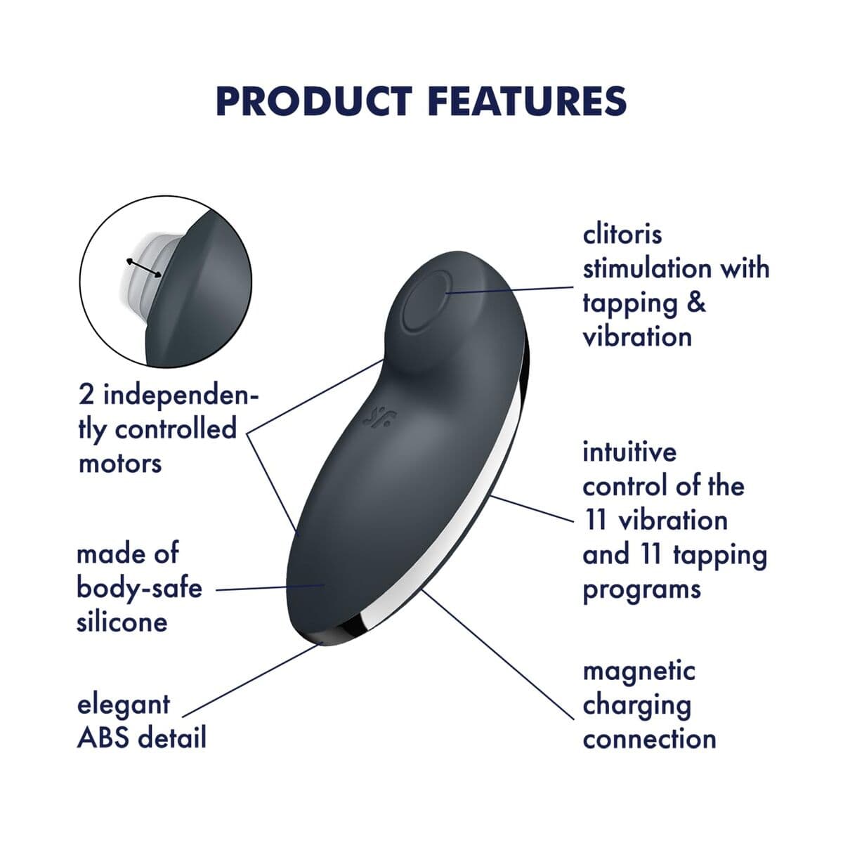 Erotischer Massager Satisfyer Grau - Image 11