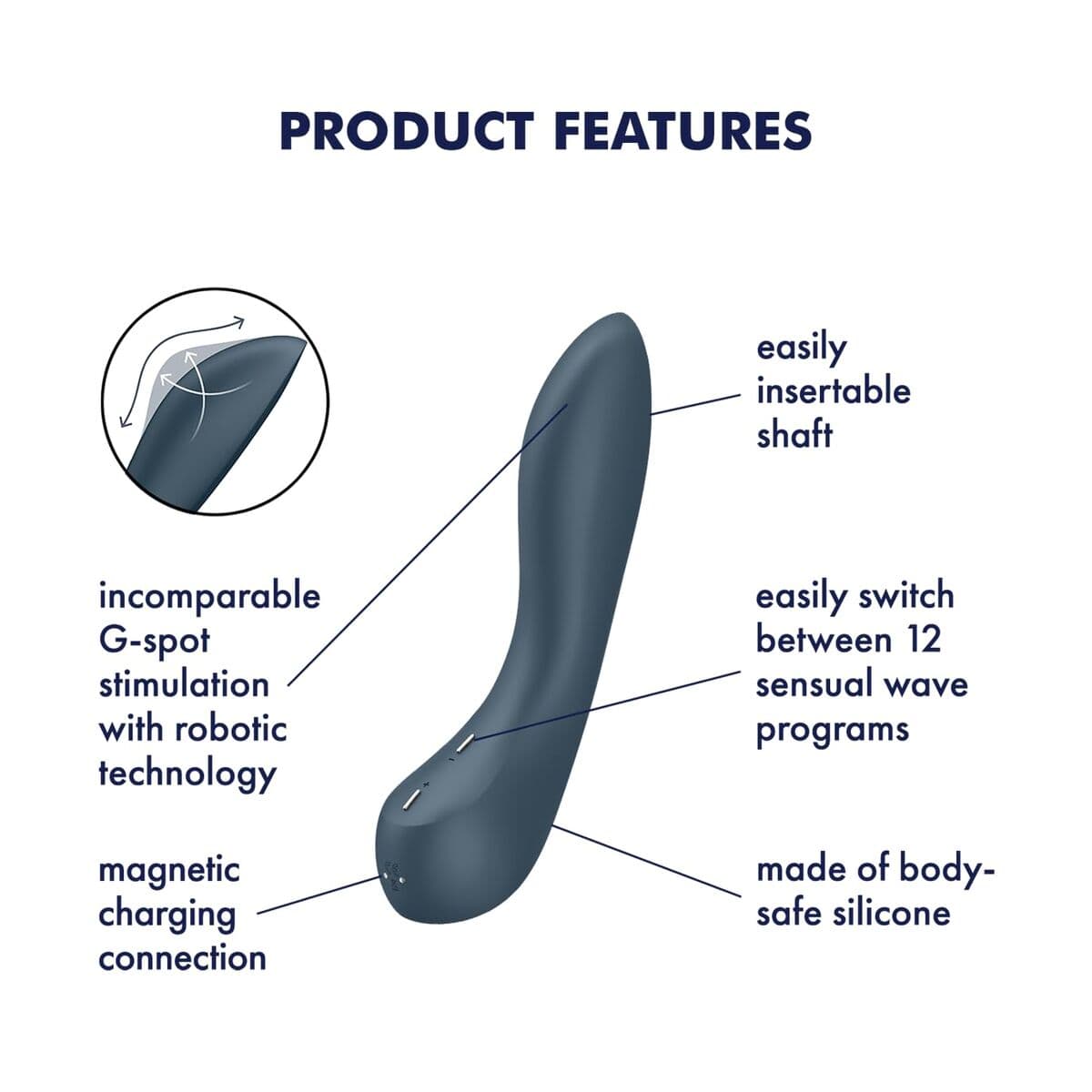 G-Punkt Vibrator Satisfyer Dunkelblau - Image 9