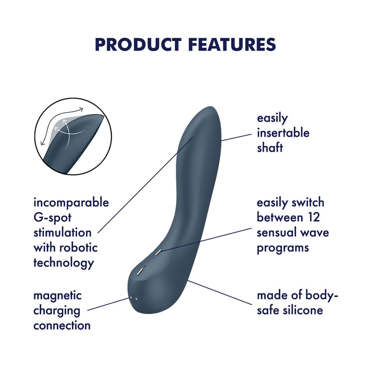G-Punkt Vibrator Satisfyer Dunkelblau - Image 4