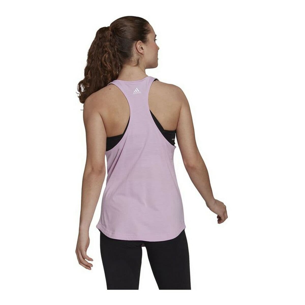 Camiseta de Tirantes Mujer Adidas Essentials Logo Lavanda - Image 3