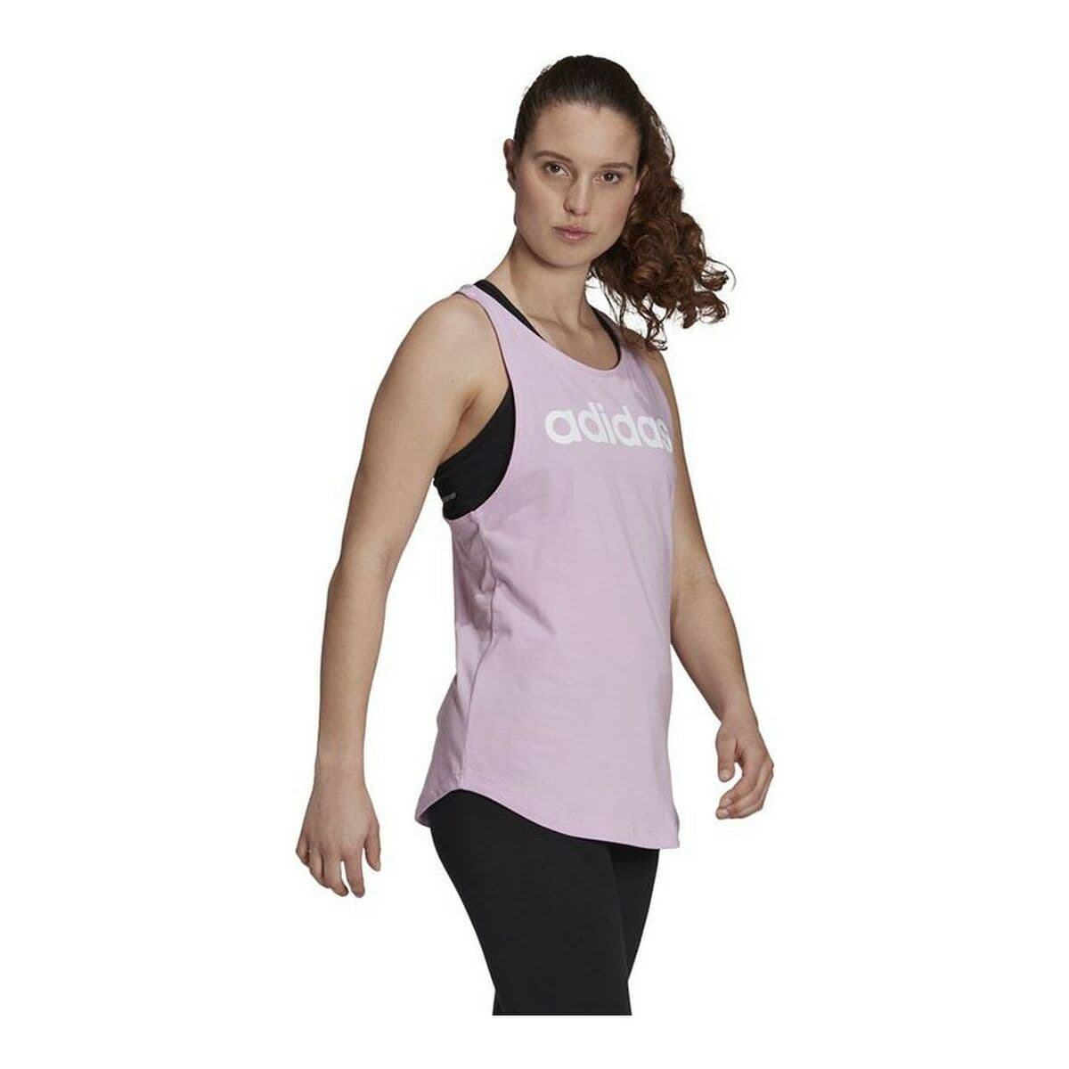Camiseta de Tirantes Mujer Adidas Essentials Logo Lavanda - Image 4