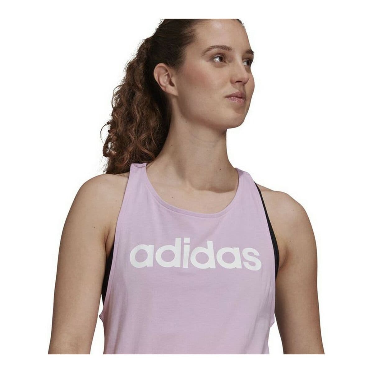 Camiseta de Tirantes Mujer Adidas Essentials Logo Lavanda - Image 6