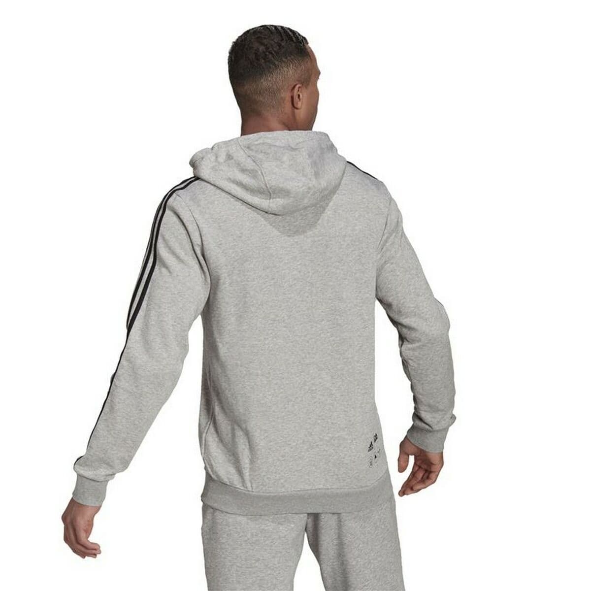 Sudadera con Capucha Hombre Adidas X Star Wars: The Mandalorian Gris claro - Image 4
